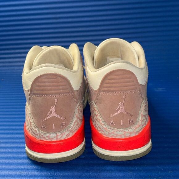 Size 5- Women’s Nike Air Jordan 3 Retro Rust Pink CK9246-600 Crimson - Picture 7 of 8